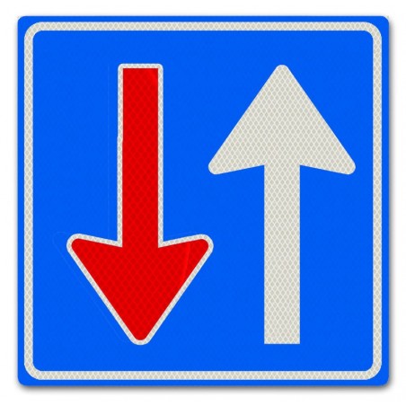 Verkeersbord F06 Voorrang op verkeer uit tegengestelde richting