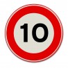 Verkeersbord A01-10 Max. snelheid 10 km per uur Verkeersbord A01-10 Max. snelheid 10 km per uur