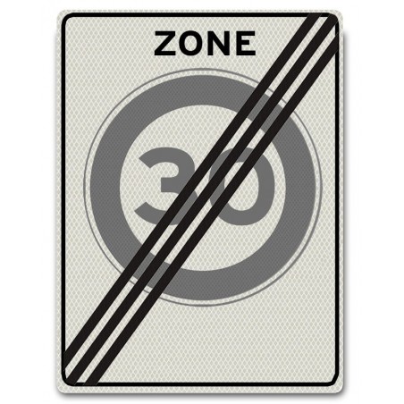 Verkeersbord A01-30-ZE Einde Zone max. snelheid 30 km/u