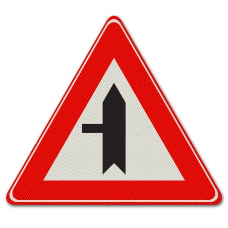 Verkeersbord B04 Voorrangskruispunt zijweg links
