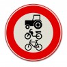 Verkeersbord C09 – Gesloten voor Langzaam verkeer Verkeersbord C09 – Gesloten voor Langzaam verkeer
