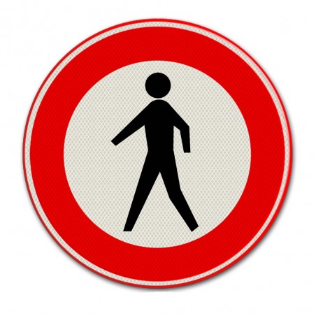 Verkeersbord C16 –  Gesloten voor voetgangers