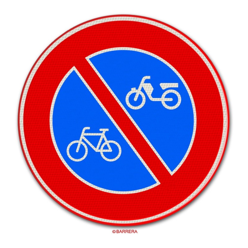 Geslaagd jam Te voet Verkeersbord E03 – Parkeerverbod fietsen en bromfietsen Verkeersbord maat  Rond 60cm