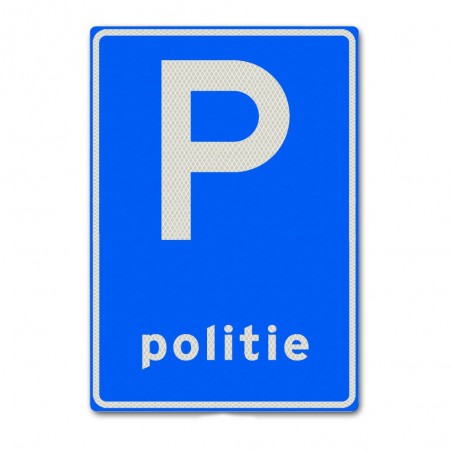 Verkeersbord E08l Parkeergelegenheid politievoertuigen