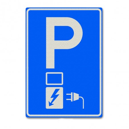 Verkeersbord E08o – Parkeergelegenheid met oplaadpunt