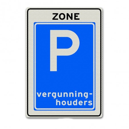 Verkeersbord E09zb Zone parkeren voor vergunninghouders
